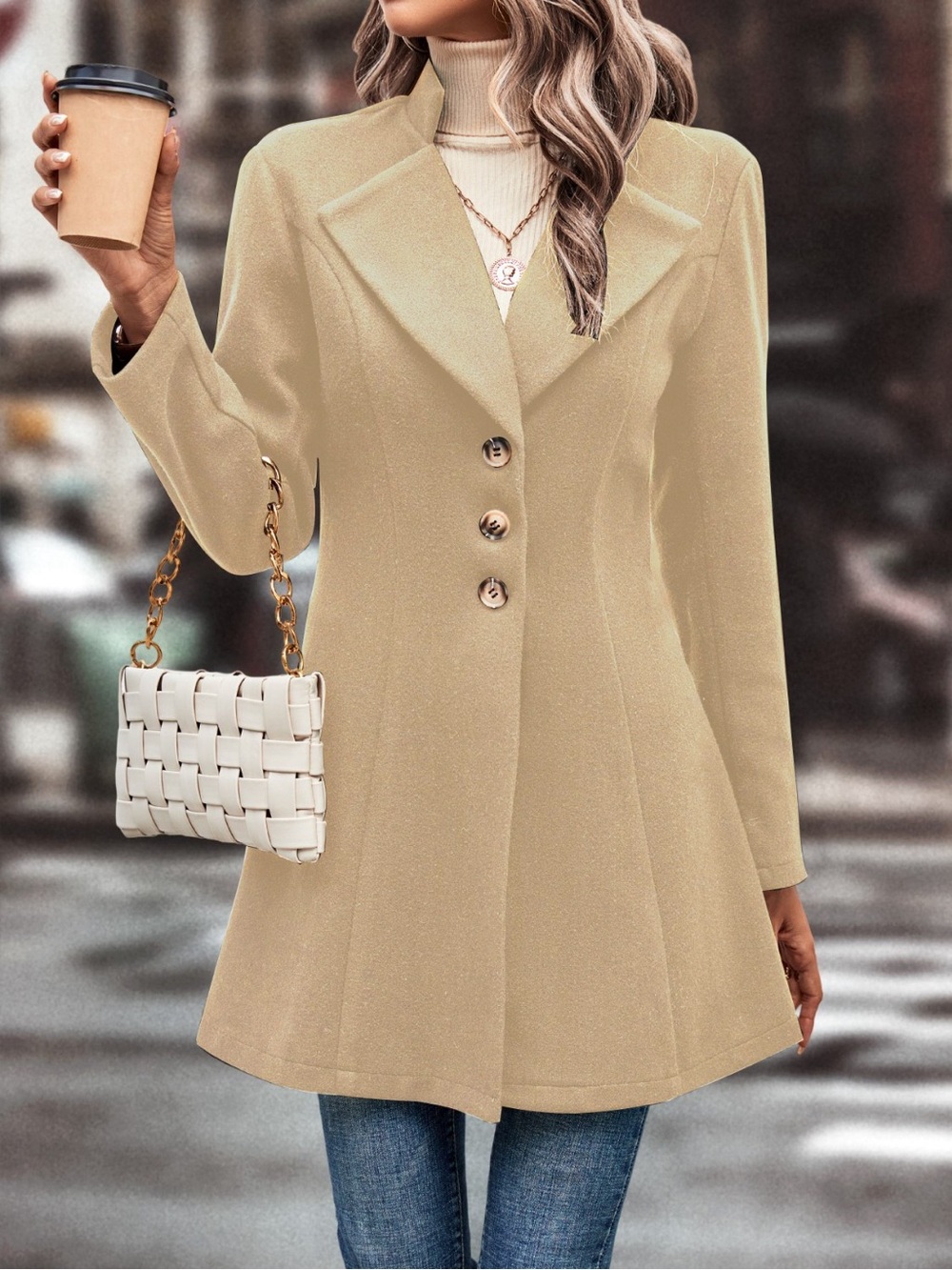 Button Up Longline Coat - Picture 10 of 12
